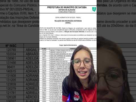 Inscritos GCM Satuba AL