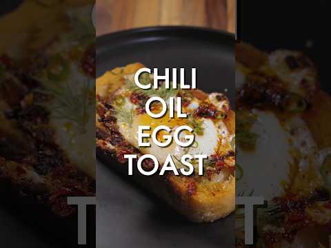 Chili oil egg toast: spicy, savory, and the perfect breakfast upgrade!