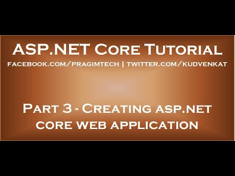 Creating asp net core web application