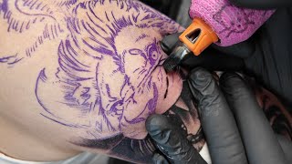 SHADING WITH 4.5MM Lion Tattoo