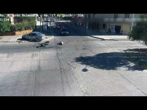 Siniestro vial con lesionado en barrio Ciudad del Milagro