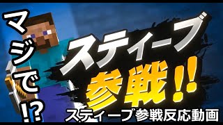 【反応動画】【スマブラSP】まさかのスティーブ参戦！？スマブラSPスティーブ参戦反応動画