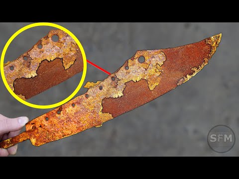 Rust is Peeling this Big Knife - Restoration Old Rusty Knife