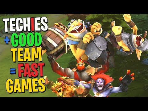 Techies + Good Team = Fast Games - DotA 2