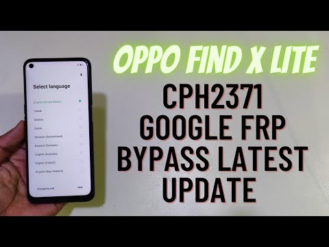Oppo Find X Lite Frp Bypass Without Pc | Cph2371 Unlock Google Frp