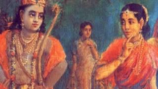 Rama meets Sita by Raja Ravi Varma Painting 