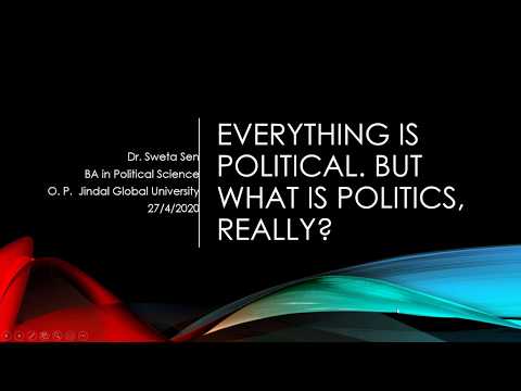 EVERYTHING IS POLITICAL  BUT, WHAT IS POLITICS, REALLY