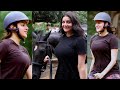 Kajal Aggarwal FIT After Pregnancy Kajal Aggarwal Riding Horse After Delivery Tupaki