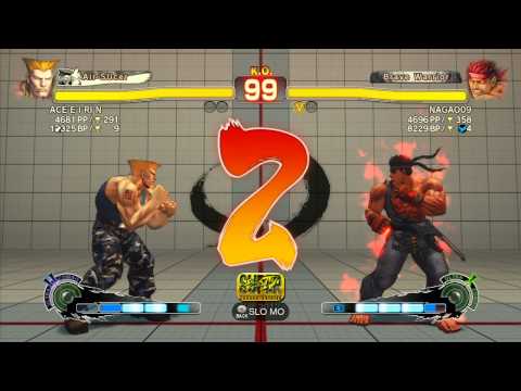 SSF4 AE 2012: ACE E I RI N (Guile) vs Nagao (Evil Ryu) - Xbox Live Ranked Match