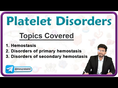 Platelet Disorders / Robbins pathology : Hemostasis, Disorders of primary and secondary hemostasis 🩸
