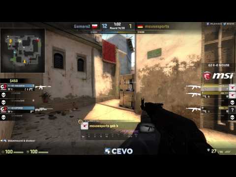 Gamers2 vs. Mousesports Game 1 (CEVO-P CS:GO Season 7) - Dust & Launders