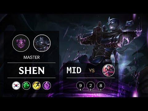 Shen Mid vs Irelia - KR Master Patch 9.21