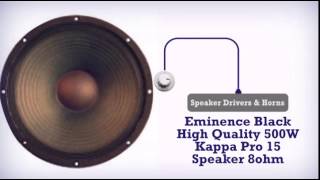 Video thumbnail for Eminence Black High Quality 500W Kappa Pro 15 Speaker 8ohm - DJkit.com by djkit®