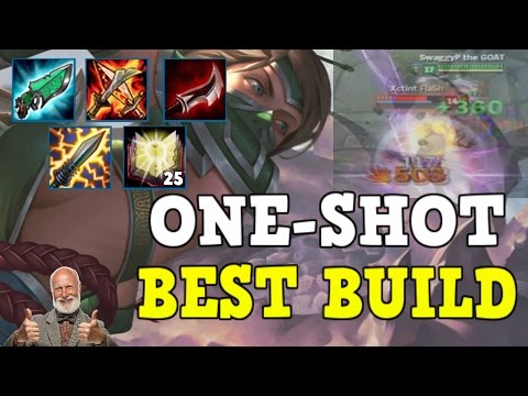 THE BEST/MOST FUN AKALI ONE-SHOT BUILD!! 100-0 ENEMY WITHOUT USING SPELLS!!