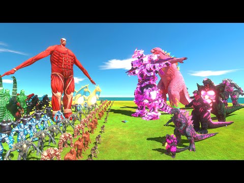 EVOLUTION of Rainbow GODZILLA Size Comparison VS Unarmed Team - ARBS