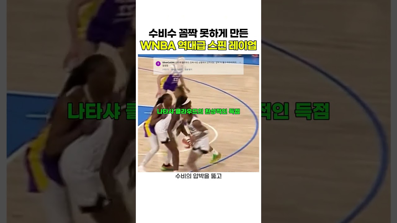 수비수 꼼짝 못하게 만든 WNBA 역대급 스핀 레이업