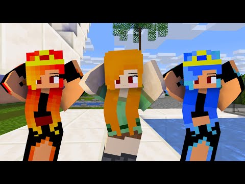 MONSTER SCHOOL : CHICKEN WING MEME ALEX, FIRE AND ICE PRINCESS - MINECRAFT ANIMATION