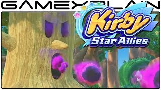 Kirby: Star Allies - Dodging Dem Apples in NEW Whispy Woods Boss Fight Gameplay!