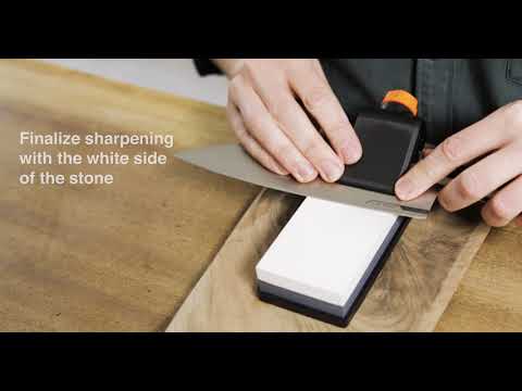 Fiskars Whetstone Premium rinkinys peilių galandimui video