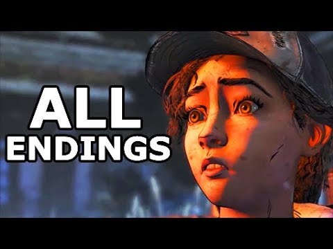 The Walking Dead Final Season 4 Episode 2 ALL ENDINGS - Save Louis Or Save Violet (Telltale Series)