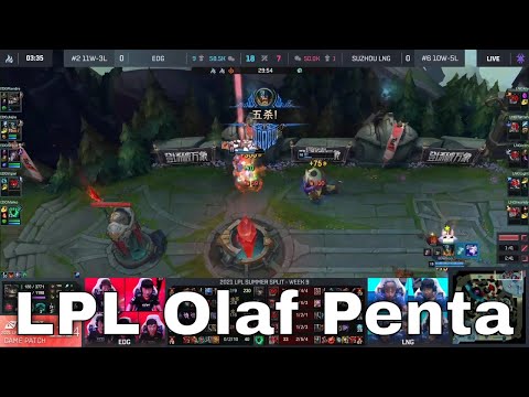 EDG Jiejie Olaf pentakill !