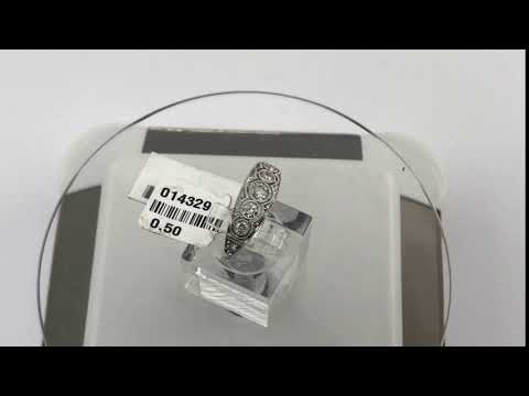 Ladies Vintage Filigree Art Deco 14k White Gold Diamond Engagement Ring