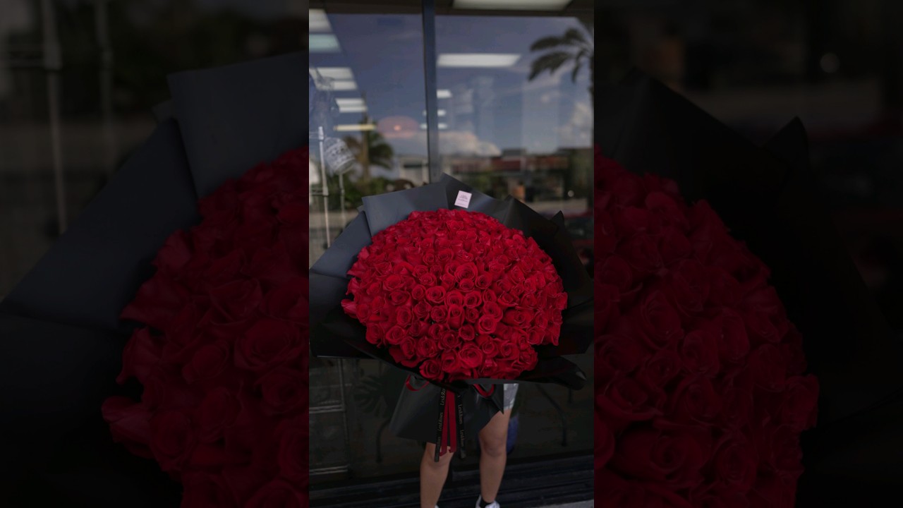 100 Red Rose Bouquet #Miami #Broward #Palm Beach