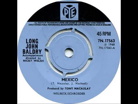 UK New Entry 1968 (224) Long John Baldry - Mexico