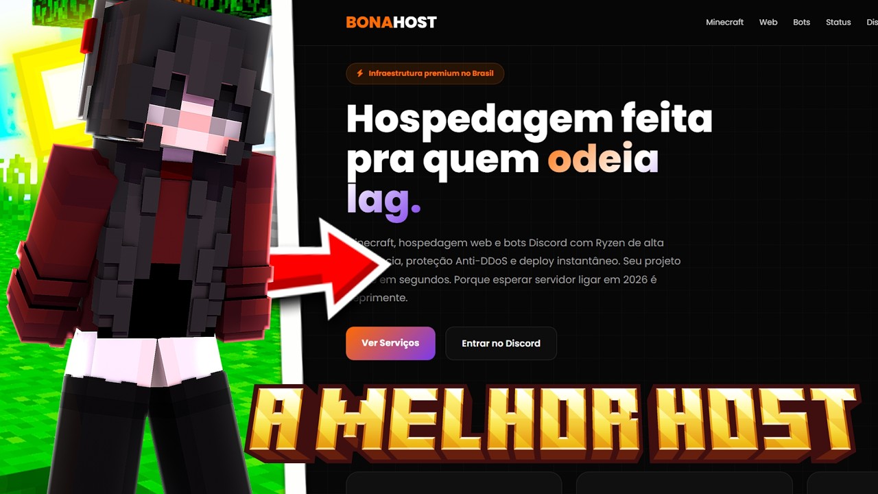 ESSA É A MELHOR HOST PARA CRIAR SERVIDOR DE MINECRAFT DA ATUALIDADE!