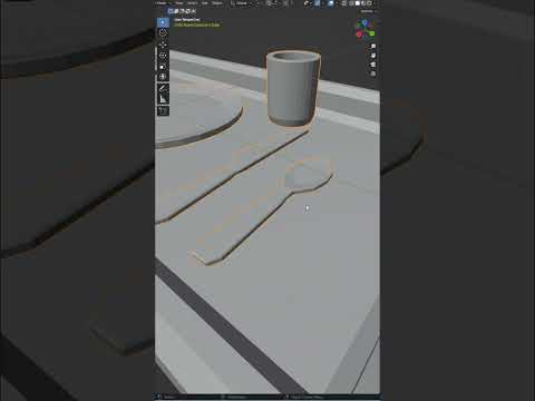 [Plate ware] Blender Low Poly Modeling Day 42/365