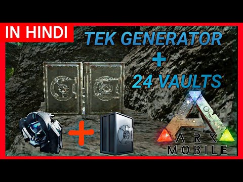 ARK: Survival Evolved Mobile | How To Protect Tek Generator With 24 Vaults | IN HINDI