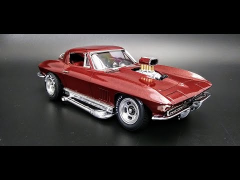 1967 Chevy Corvette 327 Stingray Streaker Vette 1/25 Scale Model Kit How To Assemble Paint Dashboard