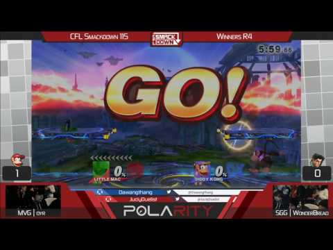 CFL Smackdown 115 WiiU - MVG Dyr (Diddy Kong) vs SGG WonderBread (Little Mac) - Winners R4