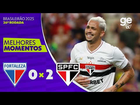 Gols e lances de Fortaleza x São Paulo