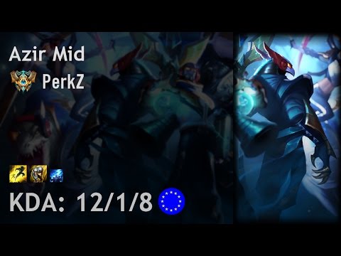 Azir Mid vs Syndra - PerkZ - EUW Challenger Patch 6.23