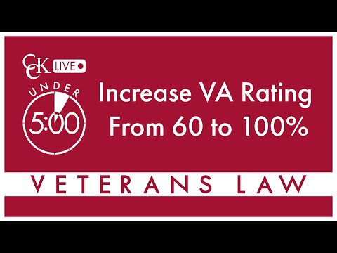How to Increase VA Disability Rating from 60 to 100%