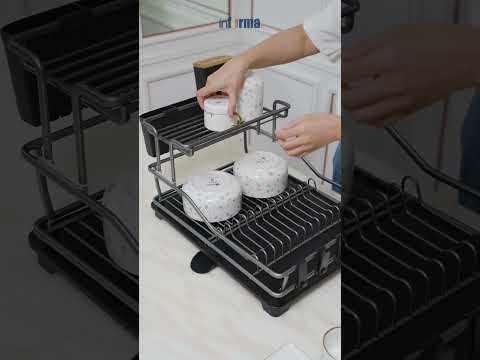 Gambar Informa Appetite Verner Rak Piring Dengan Tempat Pisau - Hitam