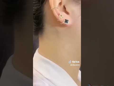 Aretes de Trébol Negro y Estrella