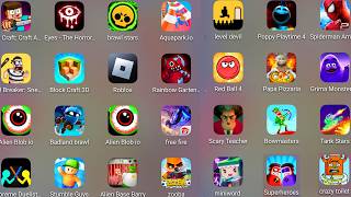 Free Fire,Roblox,Brawl Stars,Scary Teacher 3D,The Amazing Spider-Man 2,Level Devil,Poppy Playtime 4