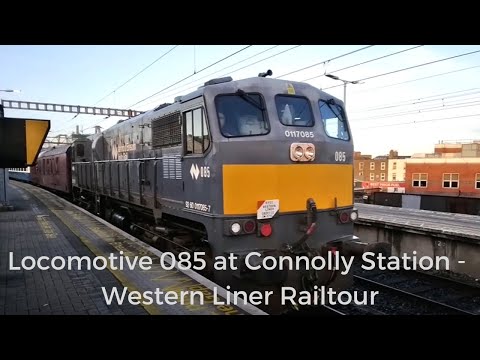 071 Class Locomotive 085 Leaving Dublin Connolly on the Western Liner Railtour