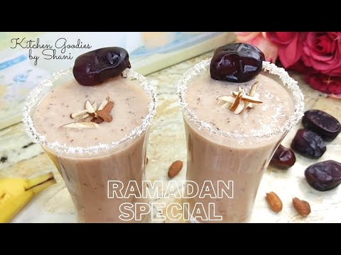 Dates Milkshake Recipe | Khajoor Milkshake Recipe | Energy Drink For Ramadan | Easy Milkshake Recipe