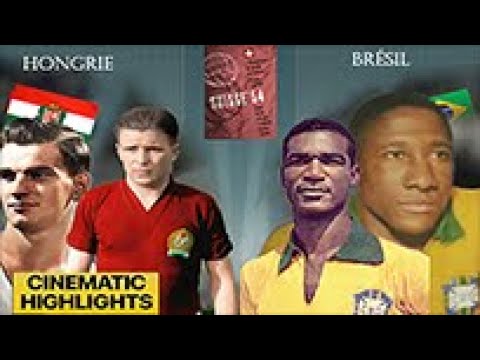 World cup 1954 : ( colorized ) Quarter final Hungary 4x2 Brazil
