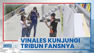 Pembalap Maverick Vinales Kunjungi Tribun Fansnya 'Maverick Official Fan Club' di Sirkuit Mandalika