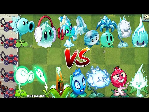 Plants Vs Zombies 2: Team ICE vs Team ELECTRIC Max Level Power-up PvZ 2