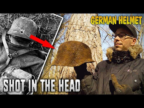 Hidden Treasures of WWII Metal detecting - Ouch! Wehrmacht helmet with a bullet hole!