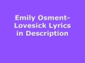 Emily Osment-Lovesick Lyrics in Description 