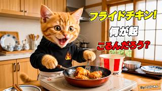 ここにゃん憧れのフライドチキンを手作り！お店の味と食べ比べたら驚きの結果に！🍗😲
