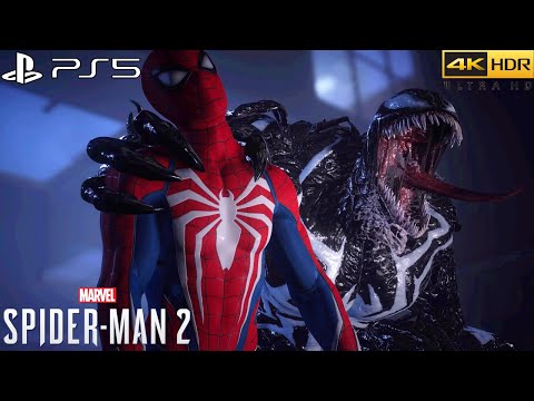 Peter Advanced Suit 2.0 And Miles Upgraded Suit vs Venom Boss Fight - Marvel's Spider-Man 2 NG+