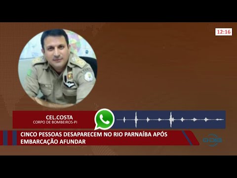 Cinco pessoas desaparecem no Rio ParnaiÌba apoÌs embarcacão afundar 18 10 2021