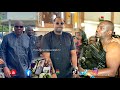 Prz John Mahama, Nigerian actor Desmond Elliot storm John Dumelo ‘s mum’s burial. J Melo breaks down